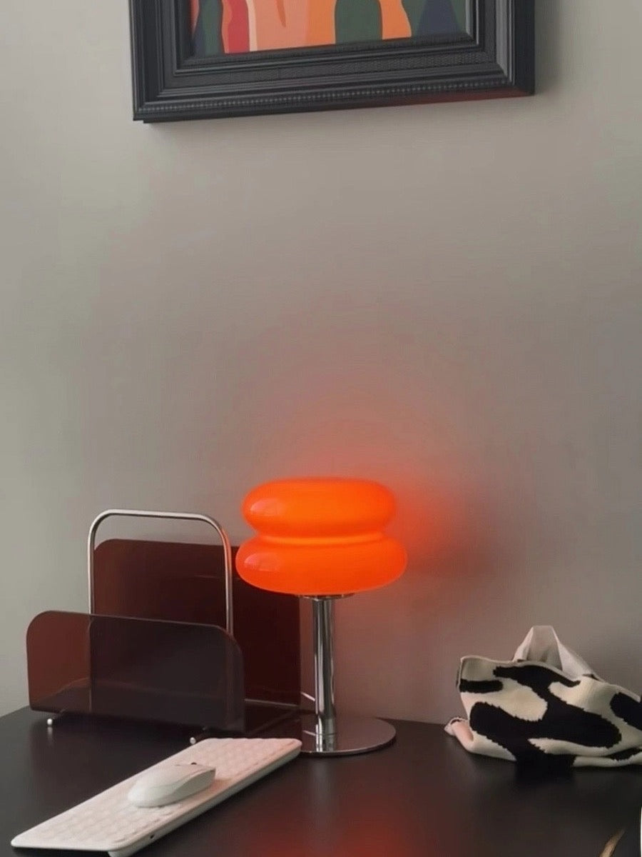 Retro Bubble Table Lamp in Mars Orange - Chic Chambers