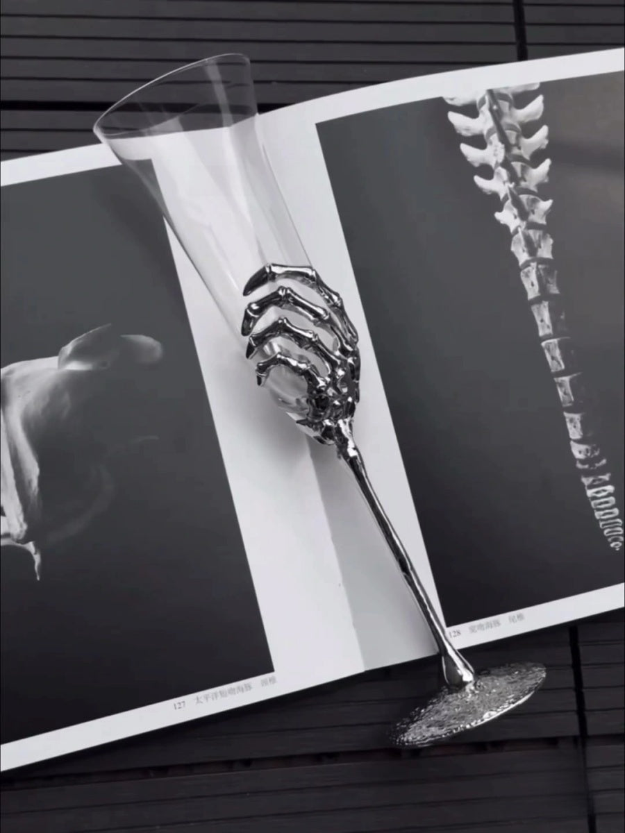 Skeleton Hand Champagne Flutes - Set of Two - Chic Chambers