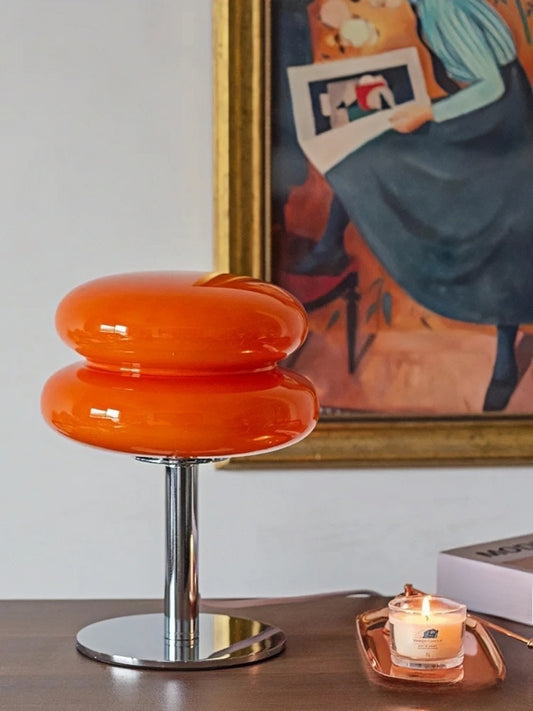 Retro Bubble Table Lamp in Mars Orange - Chic Chambers