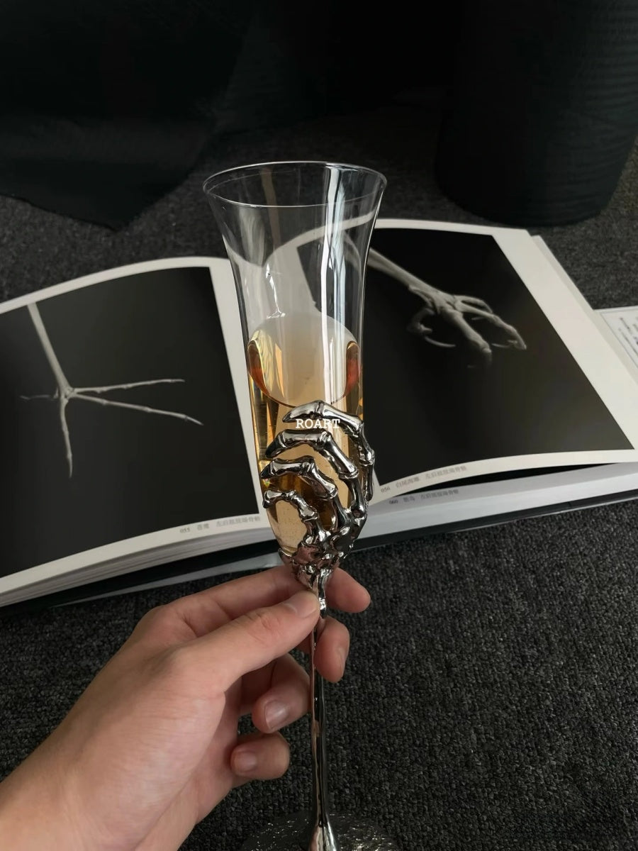 Skeleton Hand Champagne Flutes - Set of Two - Chic Chambers