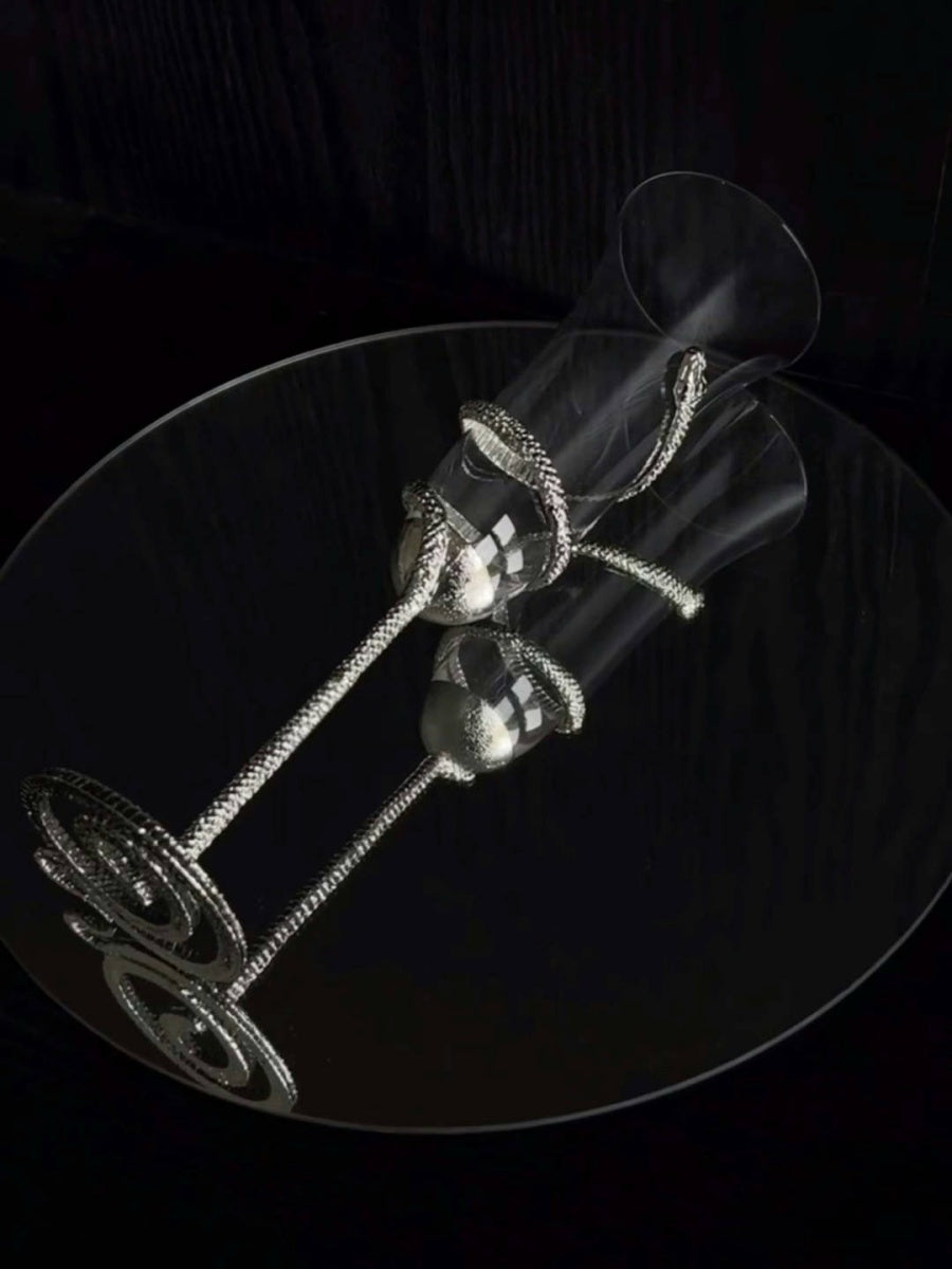 Skeleton Hand Champagne Flutes - Set of Two - Chic Chambers