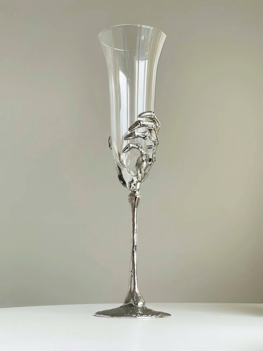 Skeleton Hand Champagne Flutes - Set of Two - Chic Chambers